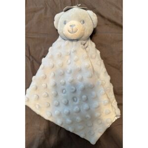Soft Touch Baby Comforter Blue 14" x 14" Bear Lovey Plush